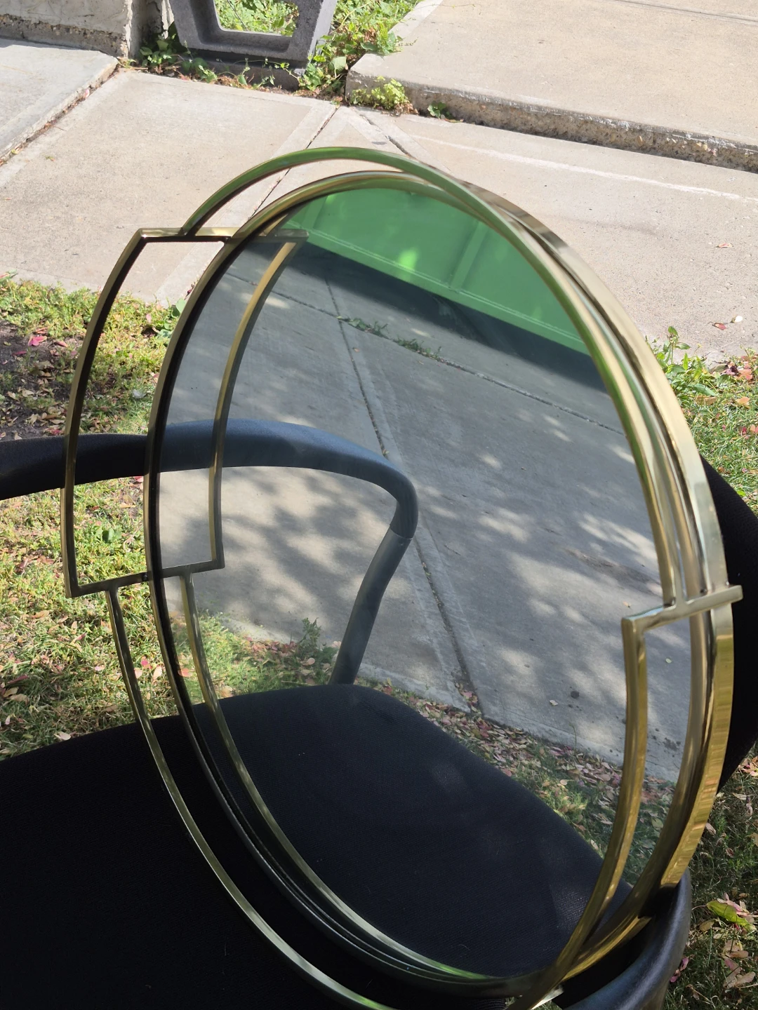 Round Gold Decorative Tray - photo 3