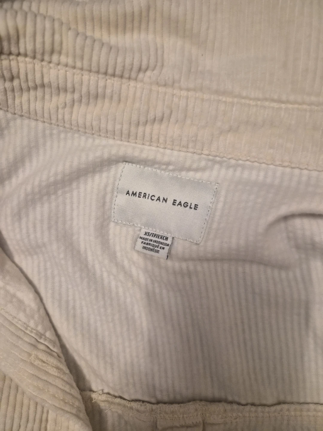 American Eagle Cream Corduroy Shirt - photo 2