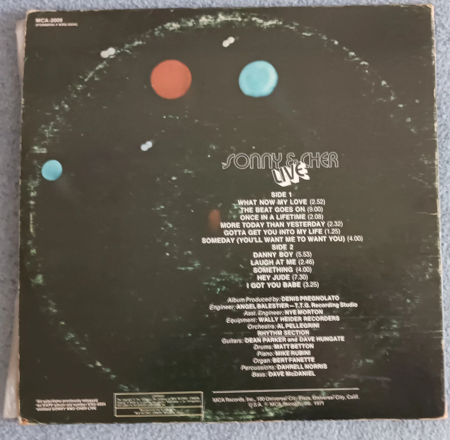 Sony &Cher Vinyl Record Live LP - photo 3