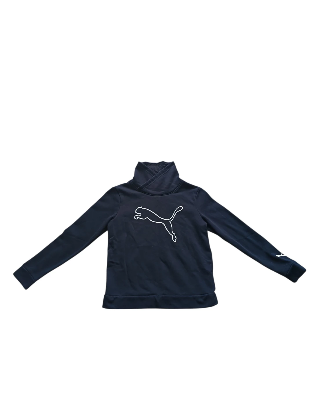 PUMA Women’s French Terry Cowl Neck Pullover Sweatshirt Black