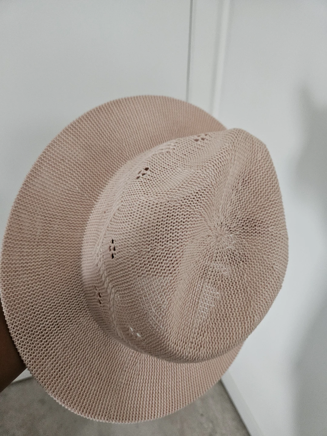 Light Pink Knit Fedora Hat - photo 2