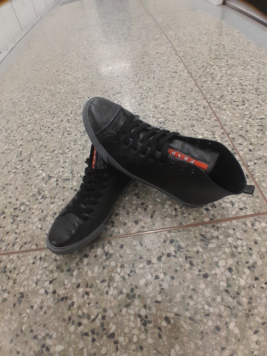 Prada high-top black sneakers  Elite Men's Size 9.5 - photo 4
