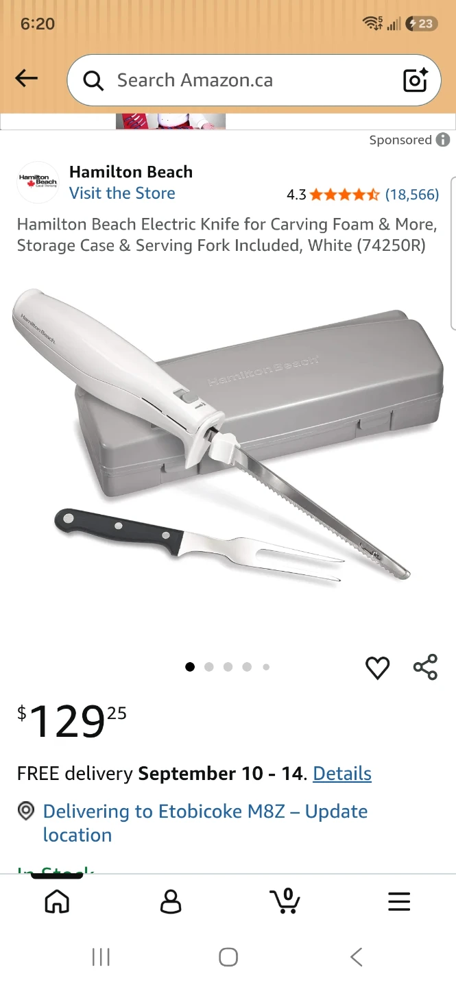 Hamilton Beach Electric Knife with Case and Fork - photo 3