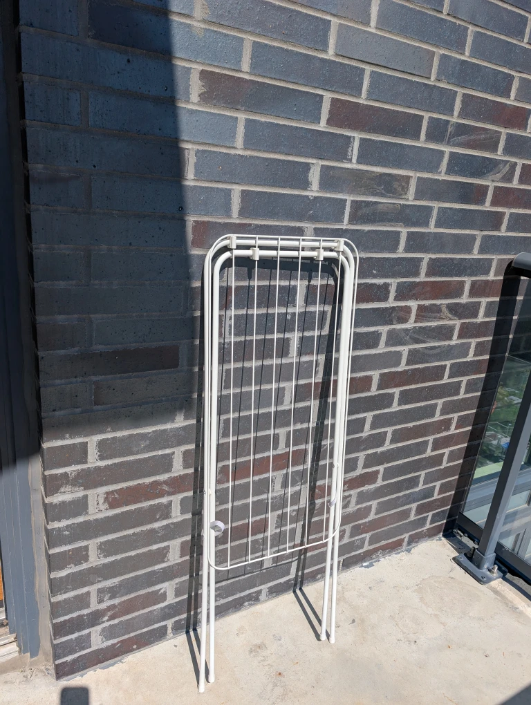 Collapsible White Metal Clothes Drying Rack IKEA - photo 2