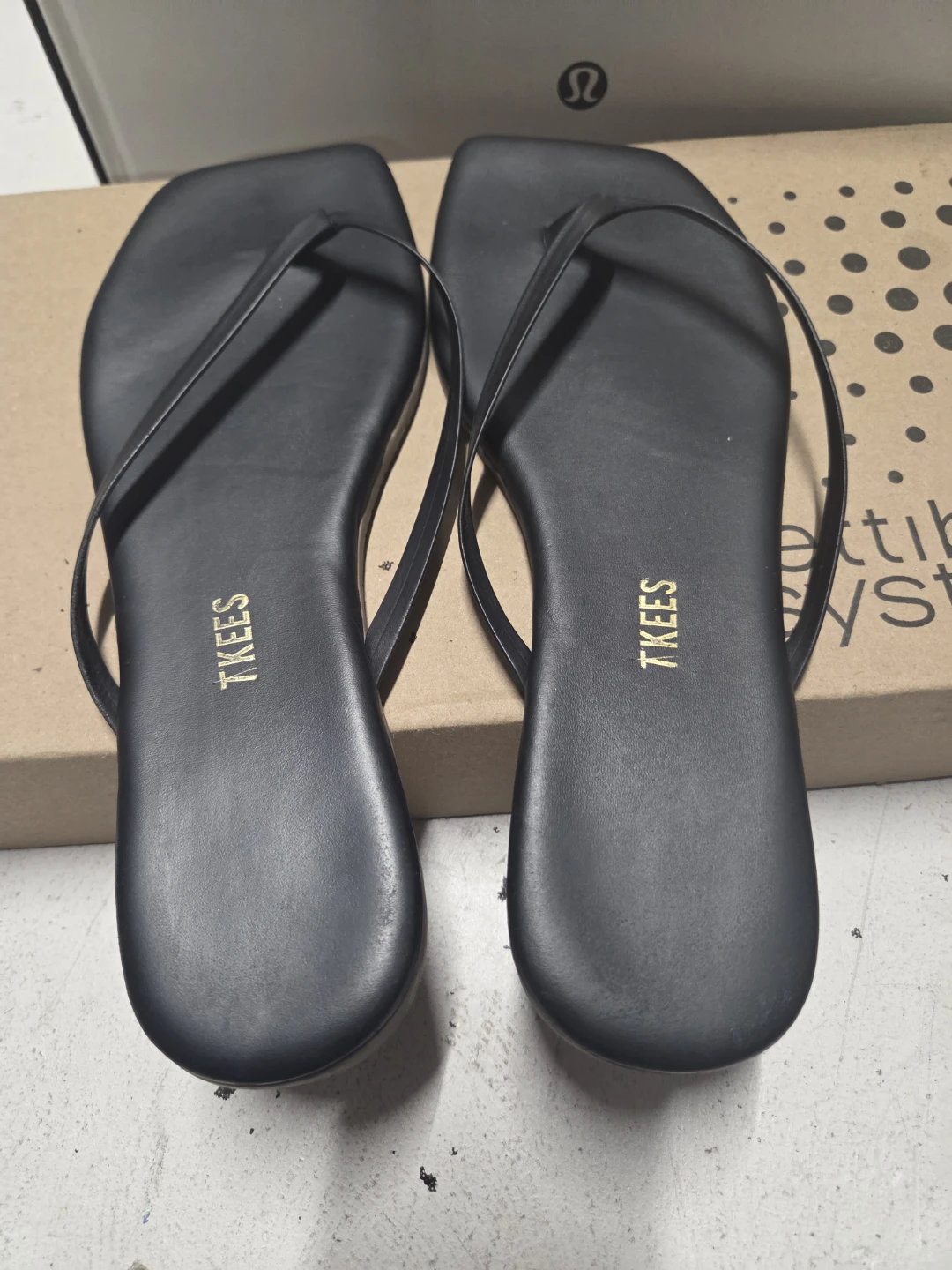 TKEES Black Flip Flops