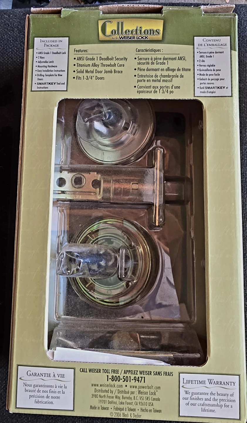 New Weiser Lock Collections SmartKey Deadbolt - photo 2