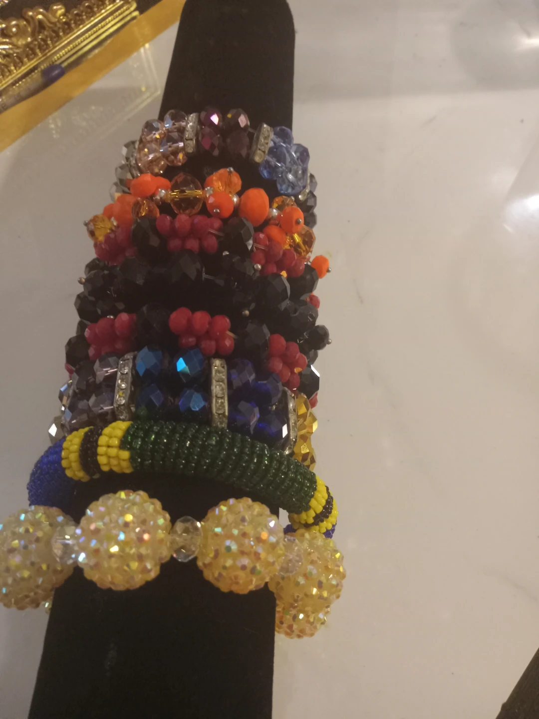 Set of Multi-Coloured Bead Bracelets