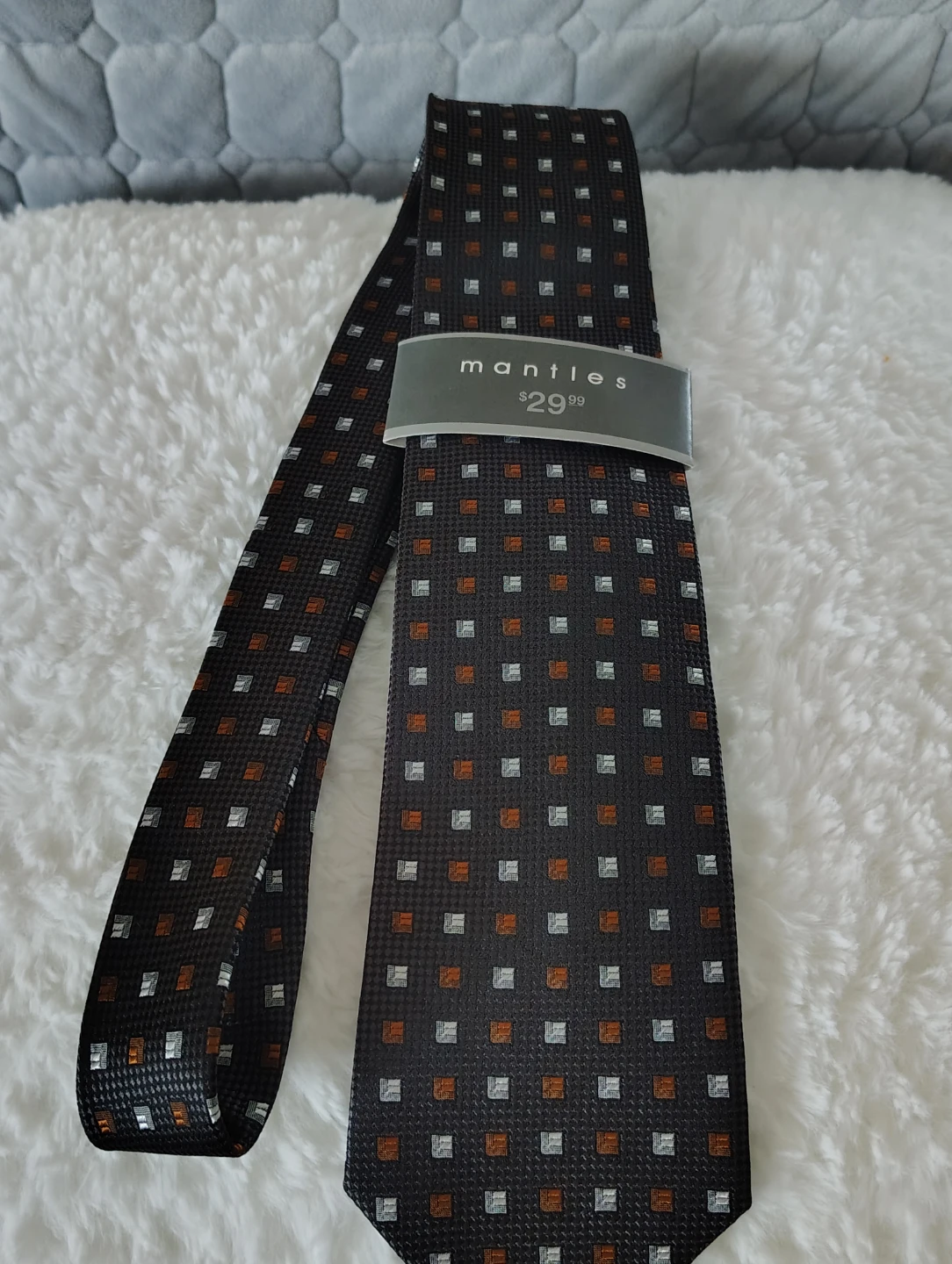 Mantles Black Patterned Men's Tie - photo 4