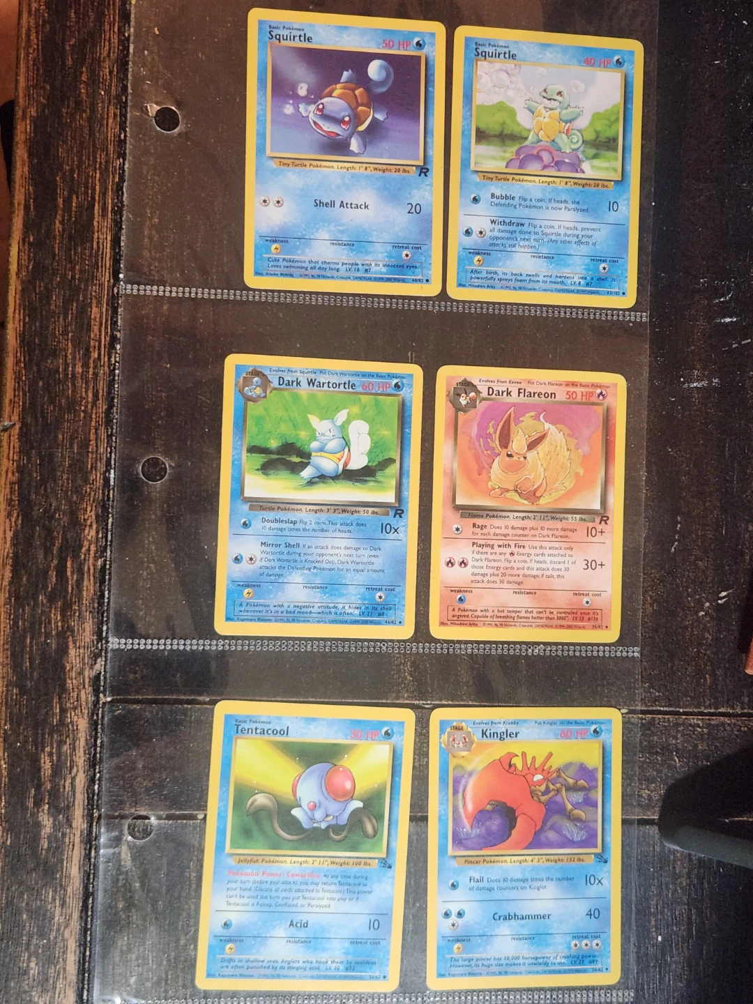 Vintage Pokémon Card Lot - 6 Original WOTC Cards