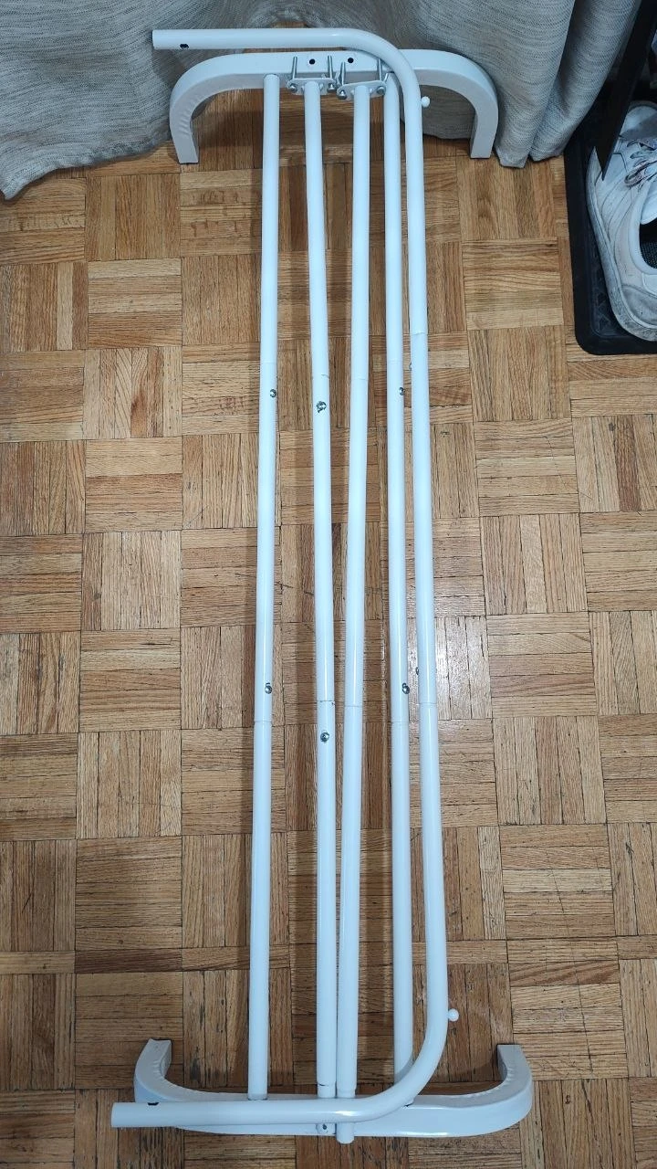 White Metal Garment / Clothes Rack with Bottom Shelf (43" x 58") - photo 3