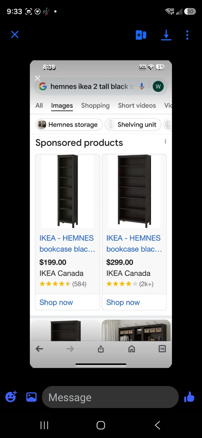 Two IKEA HEMNES Black Bookcases - photo 2