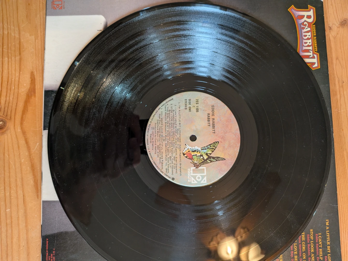 Eddie Rabbitt – Rabbitt Vinyl LP 1977 Canadian Pressing - photo 3