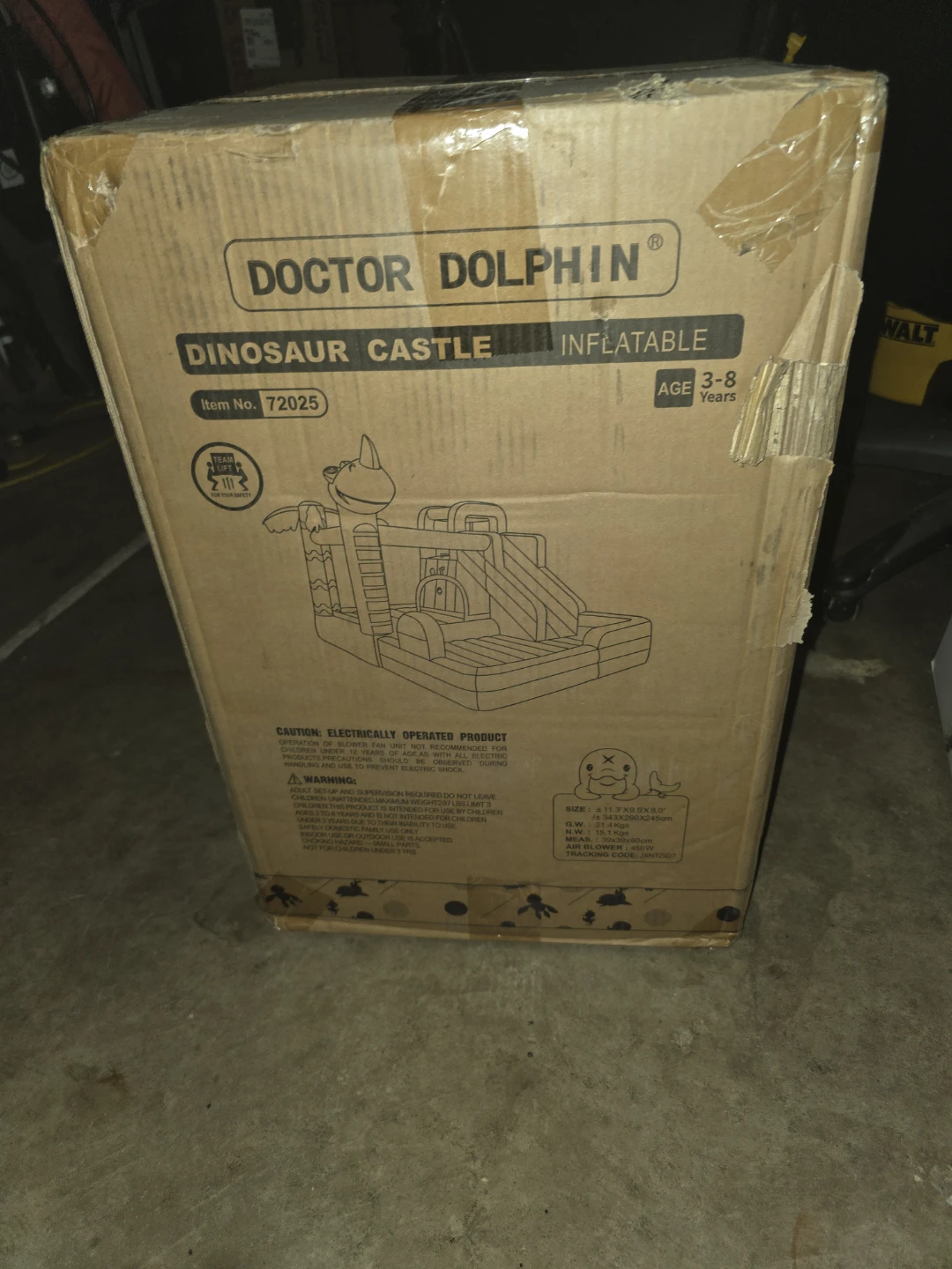 Doctor Dolphin Dinosaur Castle Inflatable Bouncer