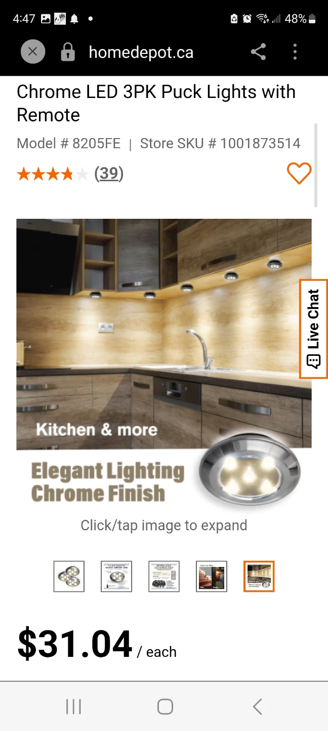 LED Puck Lights for closet or kitchen - photo 2
