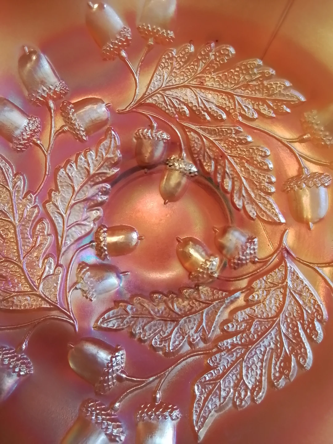 Antique Fenton Marigold Carnival Glass "Acorn" 8" Ruffled Bowl - photo 3