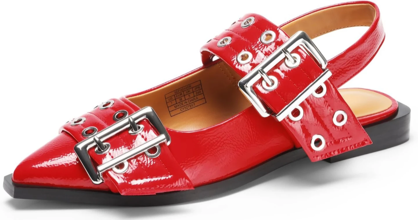 Dream Pairs Red Slingback Flats - photo 2