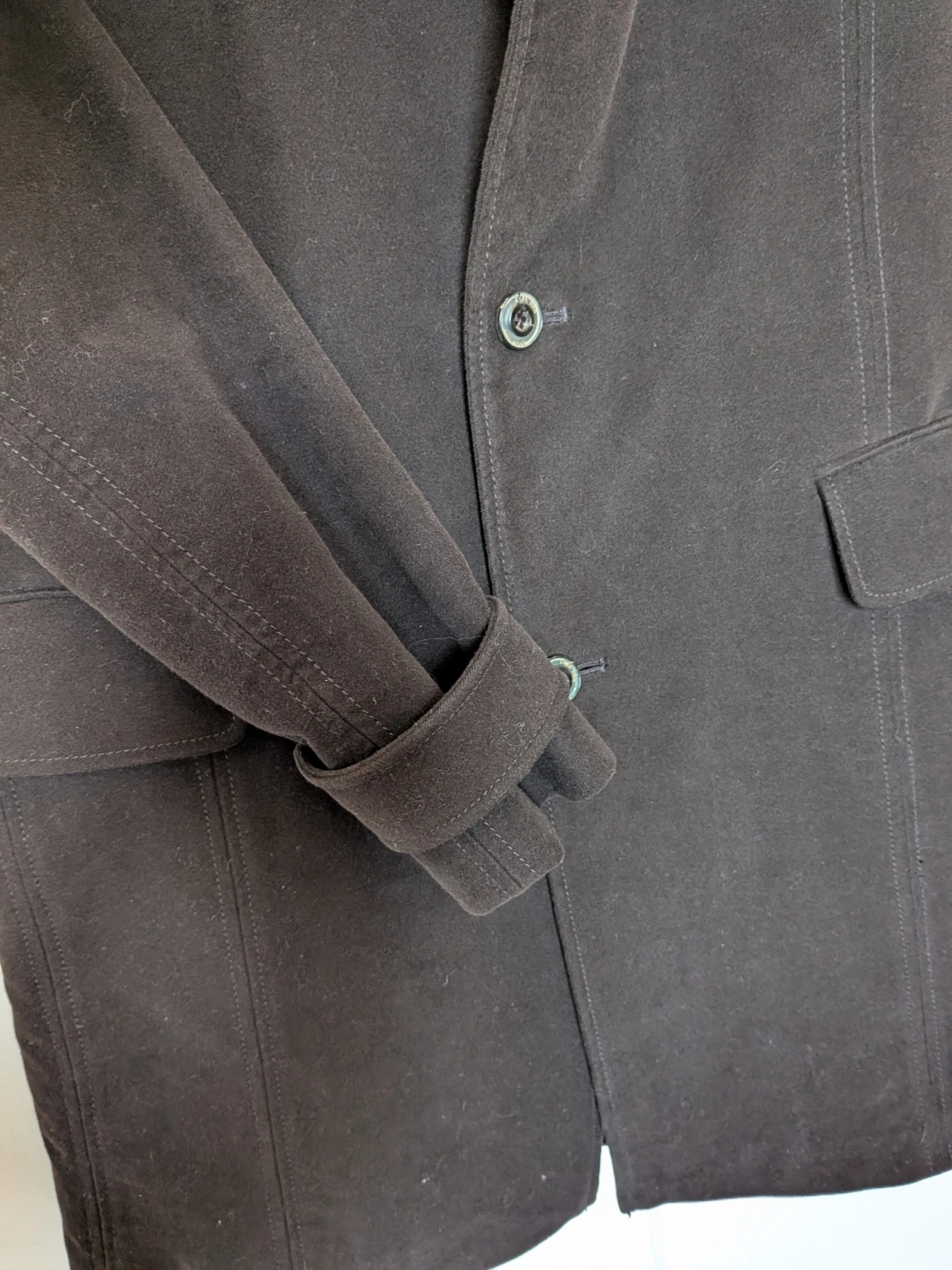 🏈Zara Man Brown Overcoat - photo 4