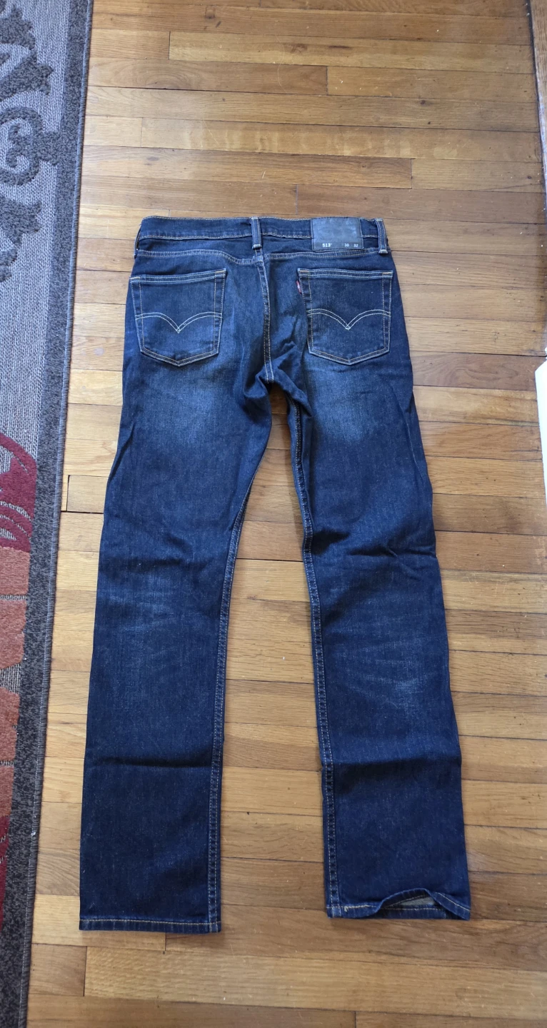 LEVI'S 513 Men's Jeans 30x32 Dark Blue - photo 2