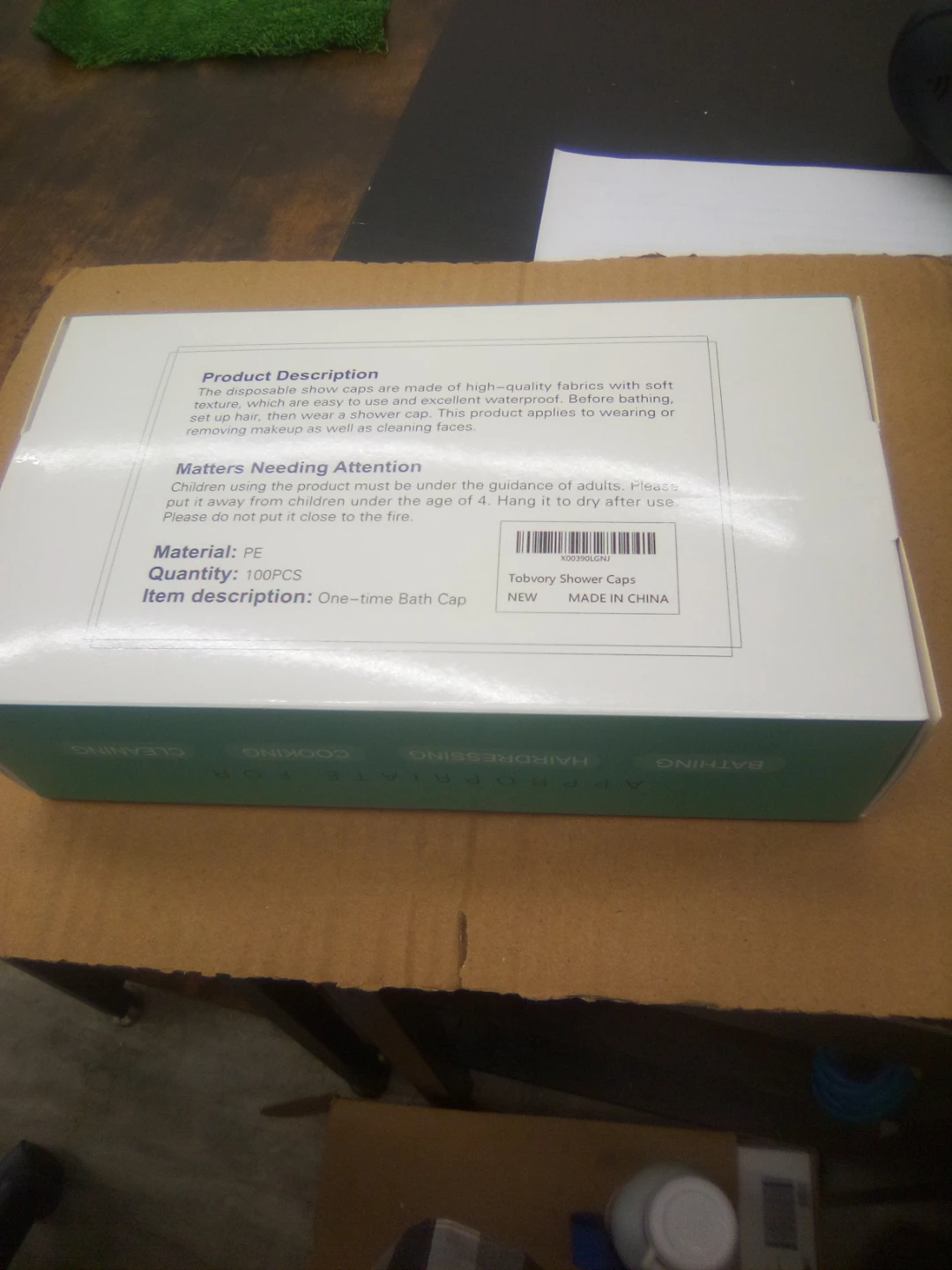 Tobvory Disposable Shower Caps - 100 Count - photo 2