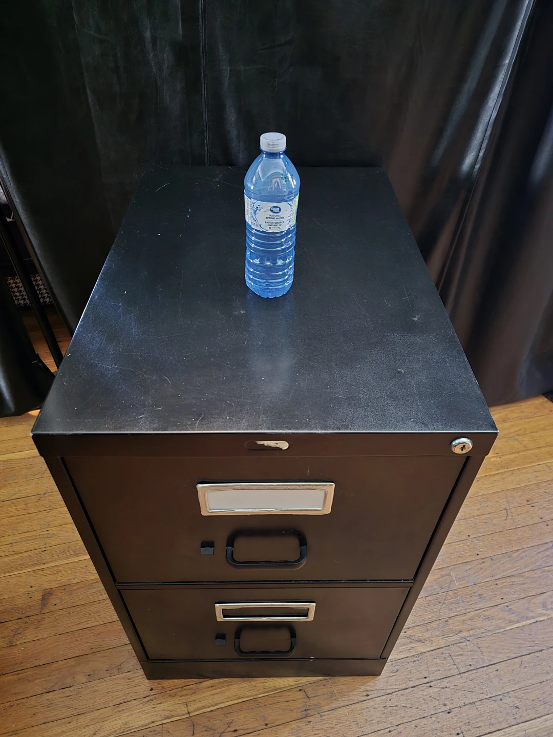 Black 2-Drawer Filing Cabinet