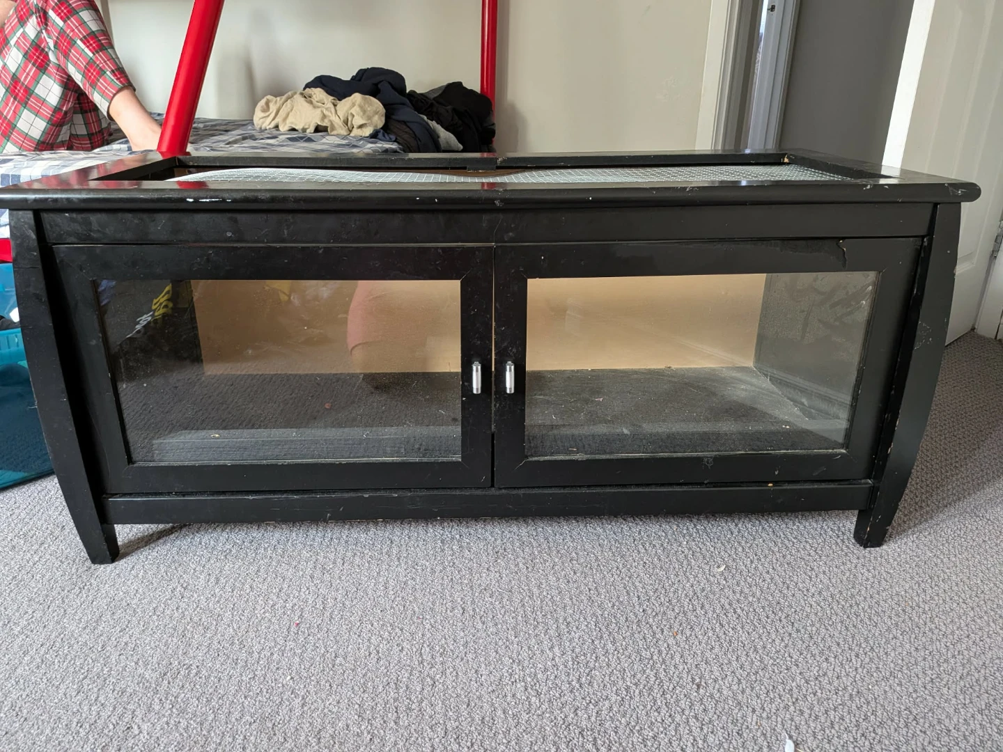 Black Wooden Reptile Enclosure