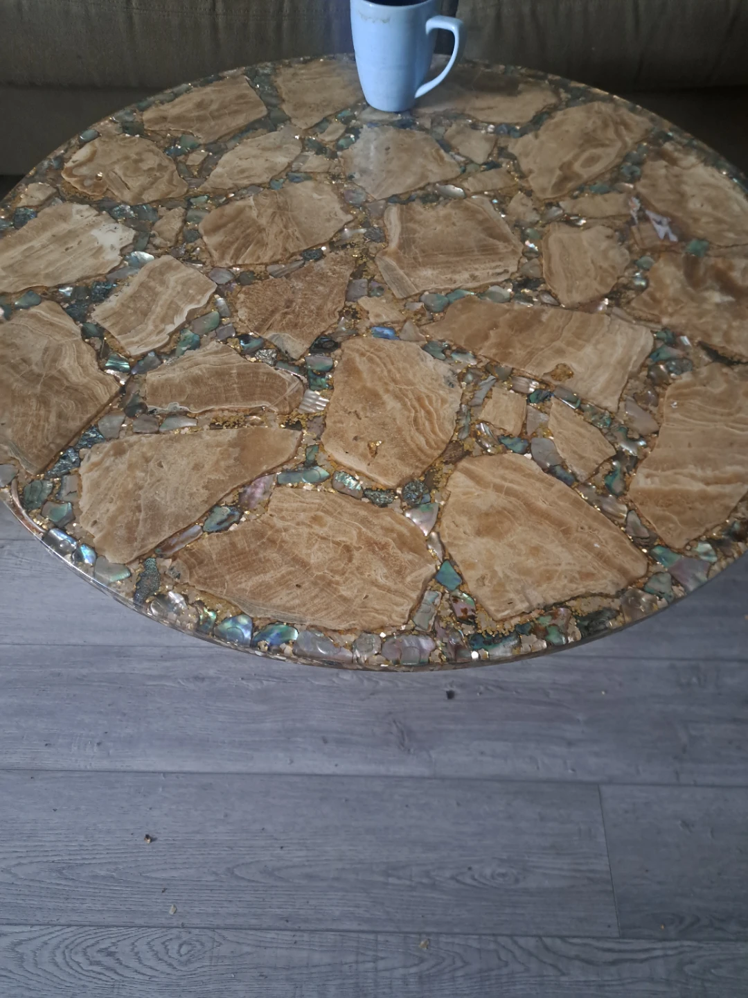Stone and Mosaic Accent Table