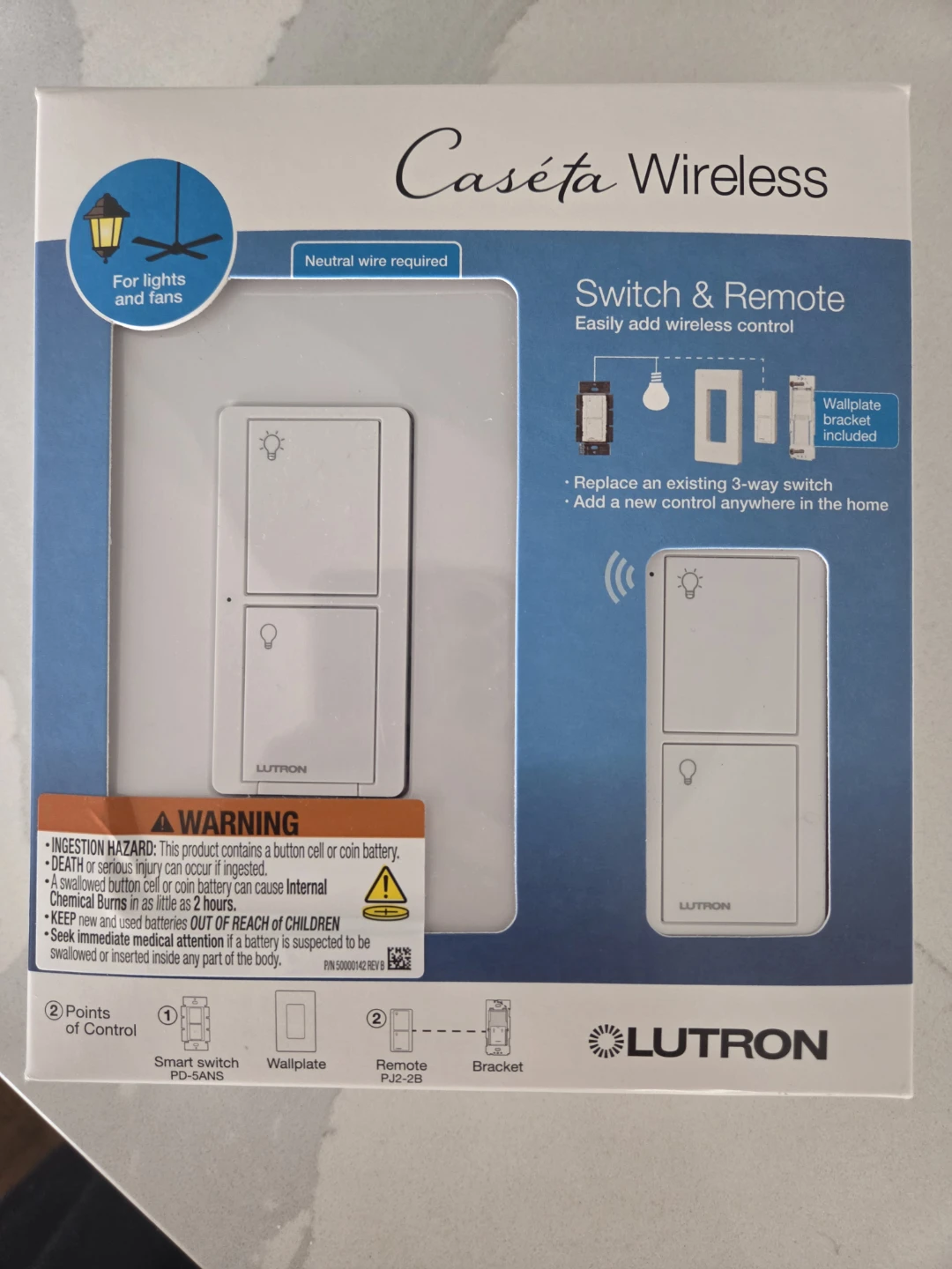 Lutron Caseta Wireless Switch and Remote Kit - photo 5