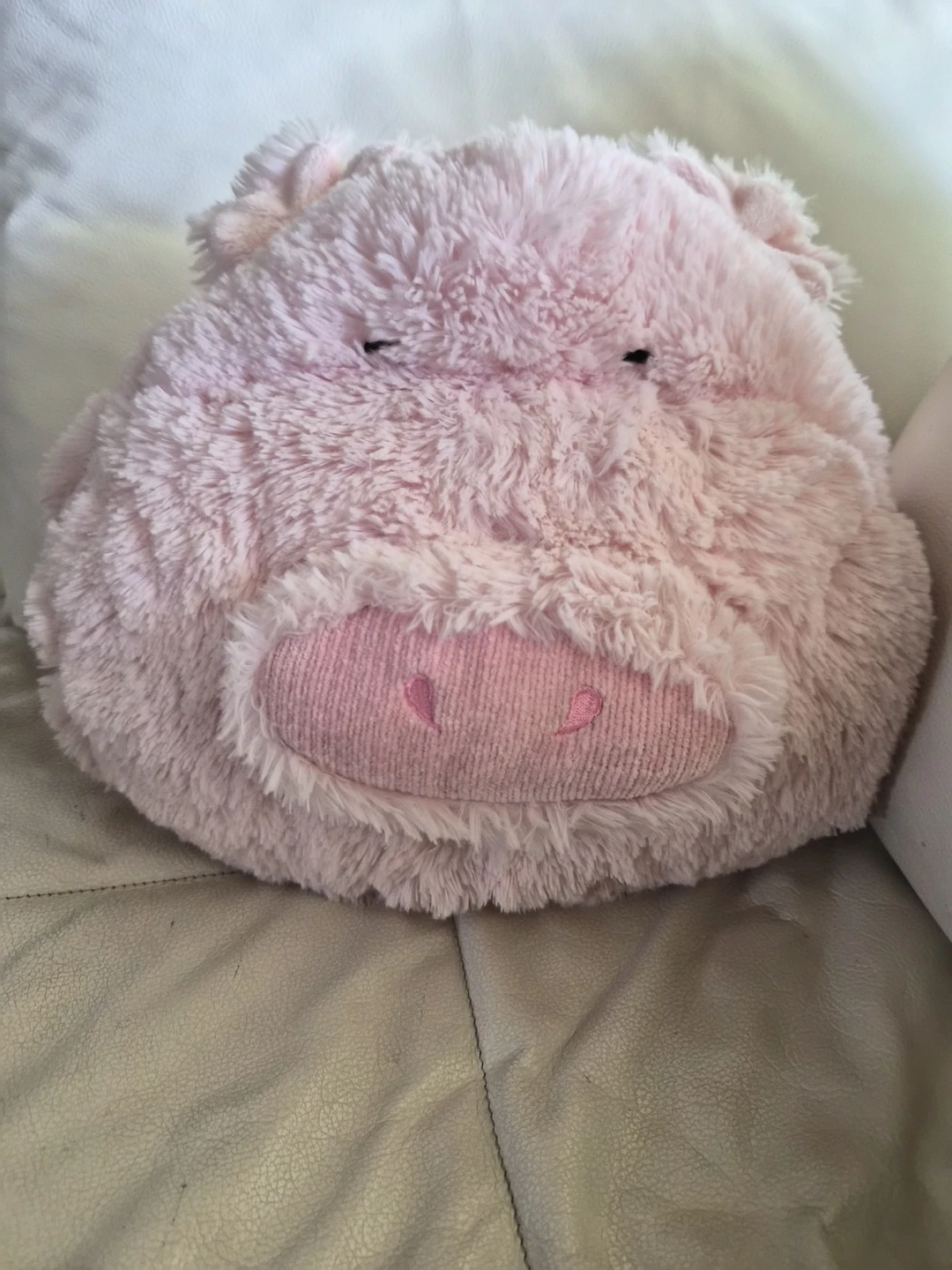 Pink Plush Pig Pillow