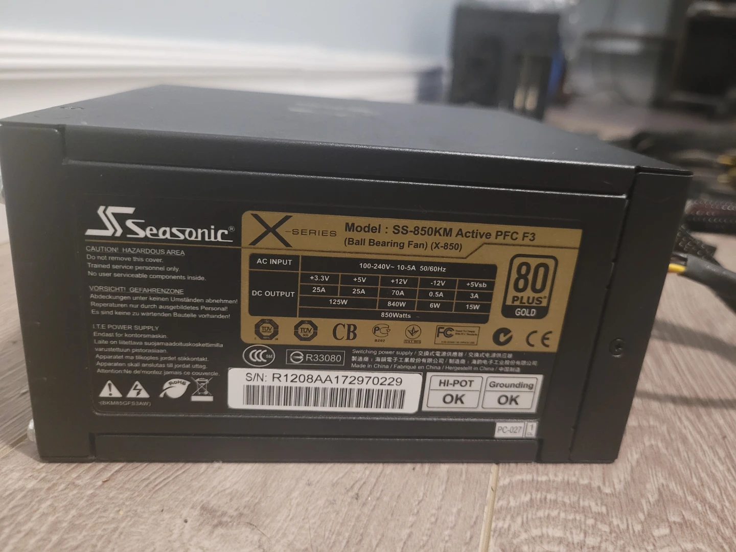 Seasonic X-Series 850W Gold Power Supply Unit