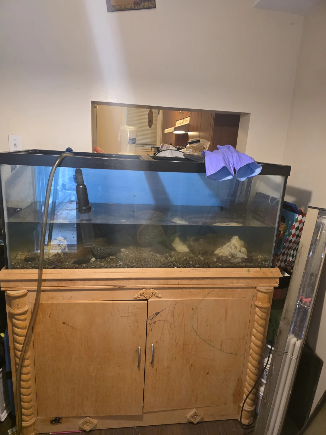 75 gallon tank  Aquarium with Wood Stand and Filter