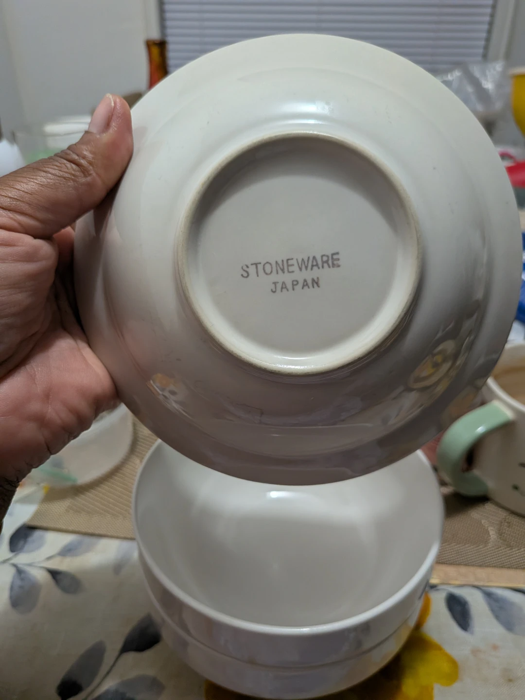 Set of Two World Market Stoneware Bowls - photo 2