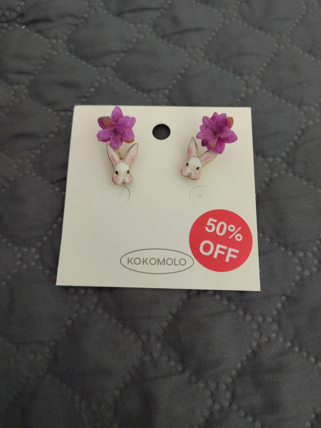 FREE - Kokomolo Bunny Flower Stud Earrings