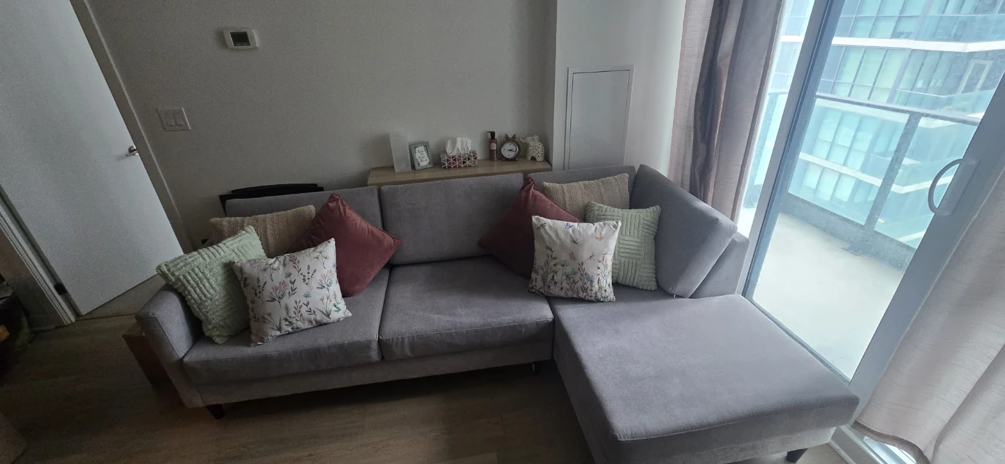 Grey Sectional Sofa with Chaise