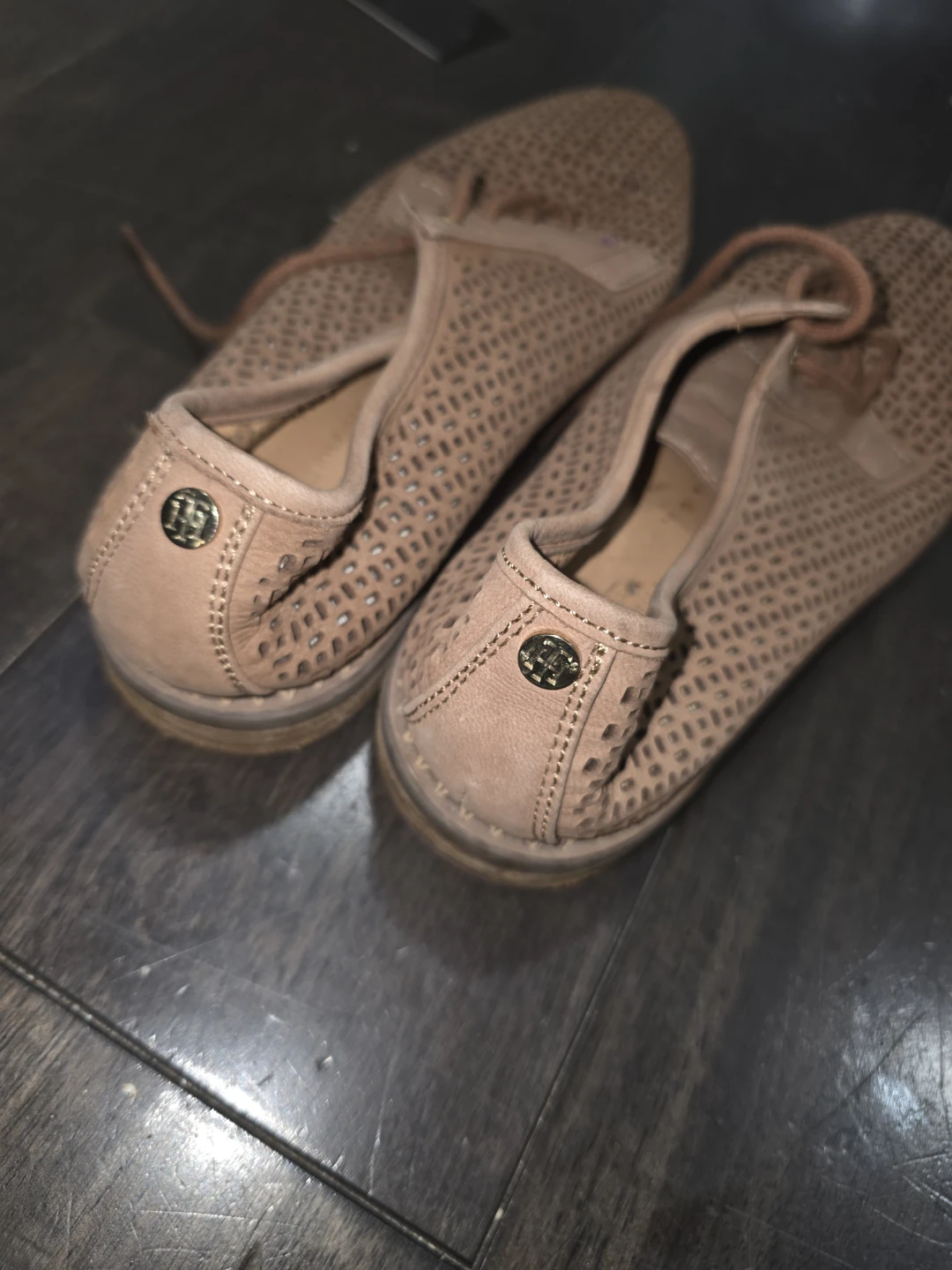 Tommy Hilfiger Women's Perforated Loafers - Tan