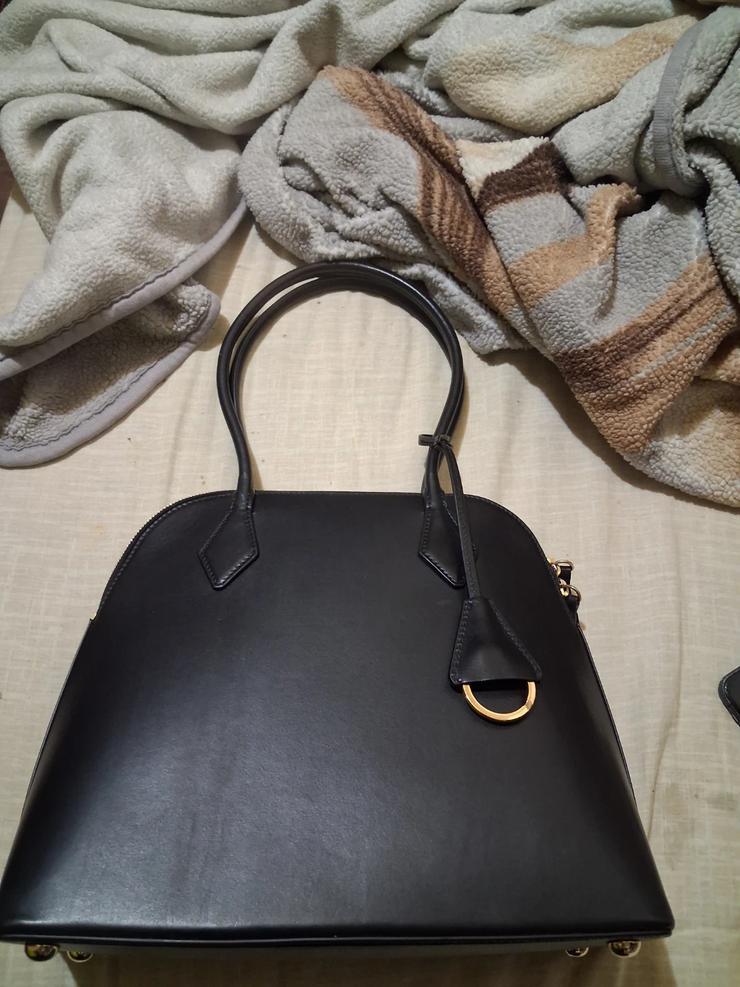 Reformation Black Structured Dome Handbag