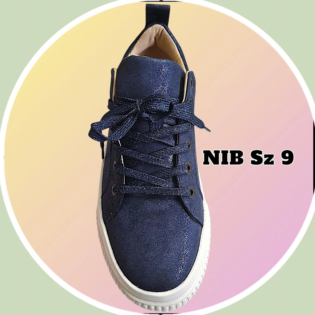 NIB J/Slides Metallic Navy Platform Sneakers - photo 2