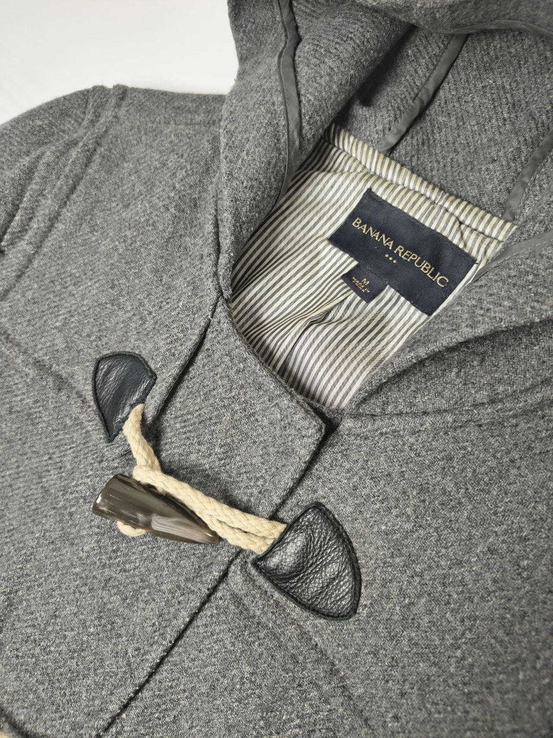 Banana Republic Grey Duffle Coat with Hood - photo 2
