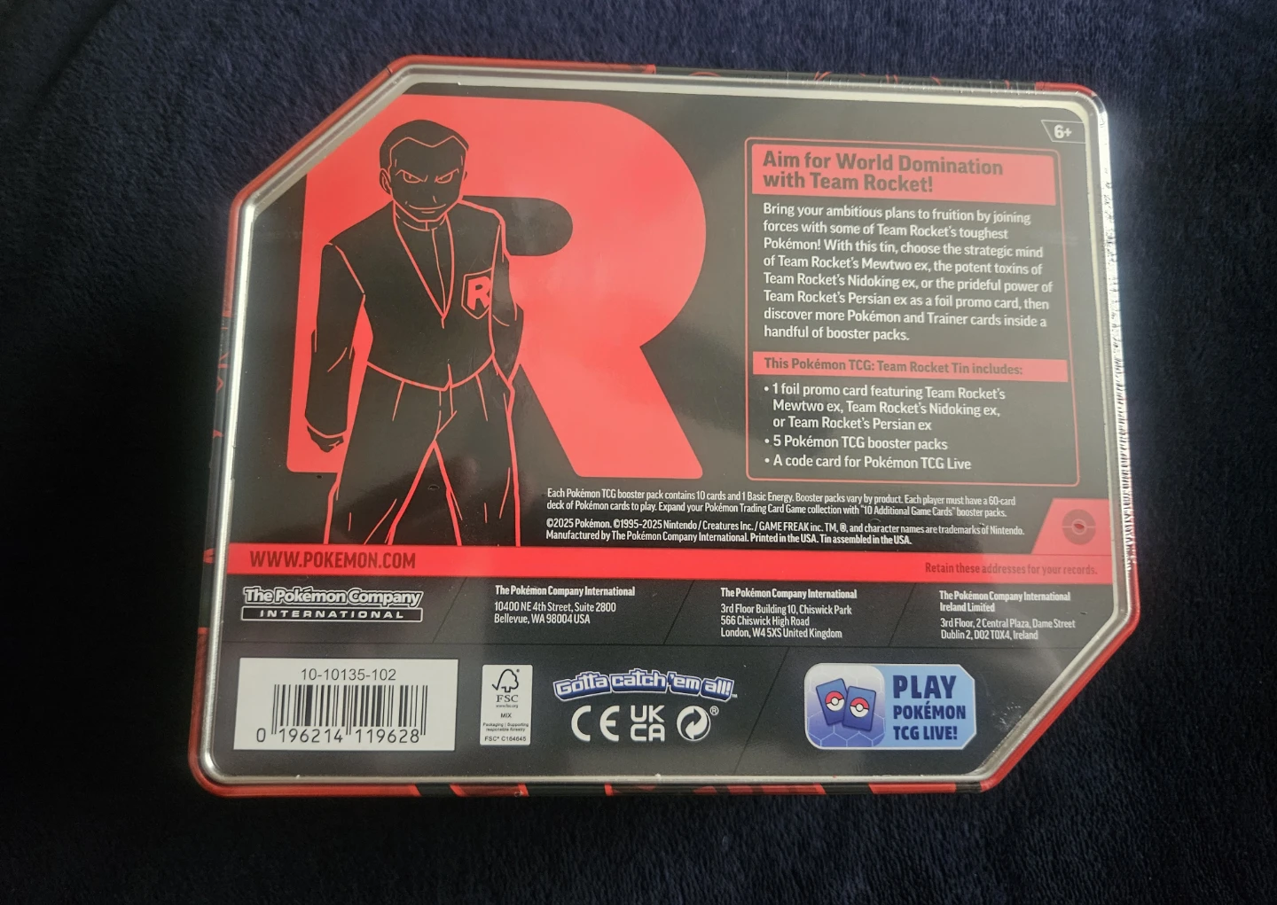 Pokemon TCG Team Rocket Tin Nidoking - photo 2
