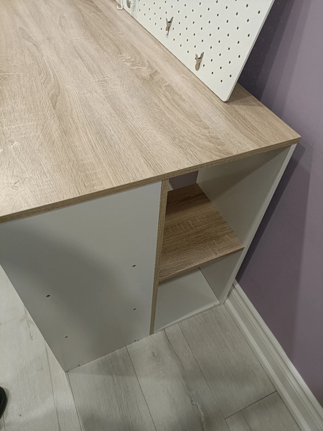 Wooden Desk with IKEA Pegboard - photo 3