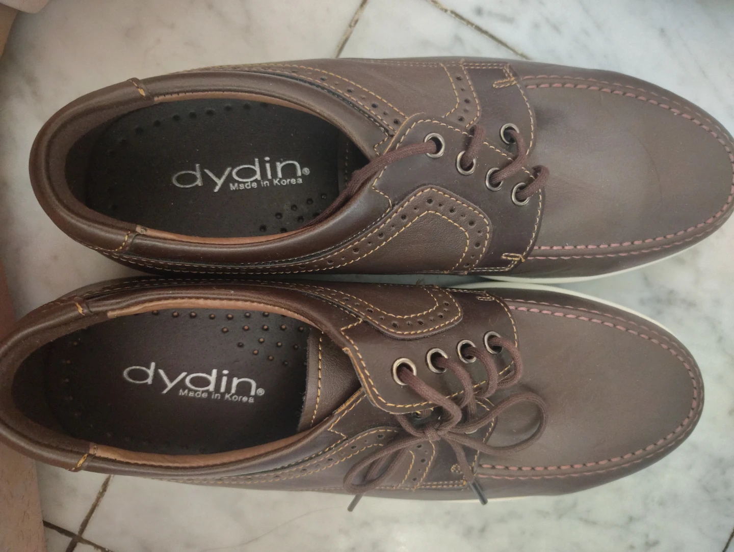 Dydin Men's Brown Leather Shoes