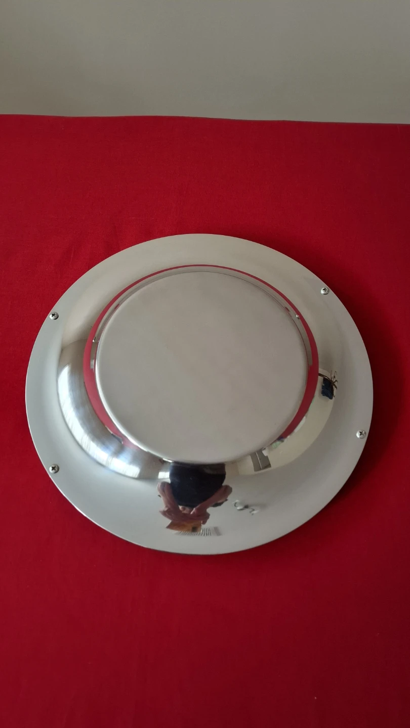 Stainless Steel Serving Tray with Gold Handles - photo 5