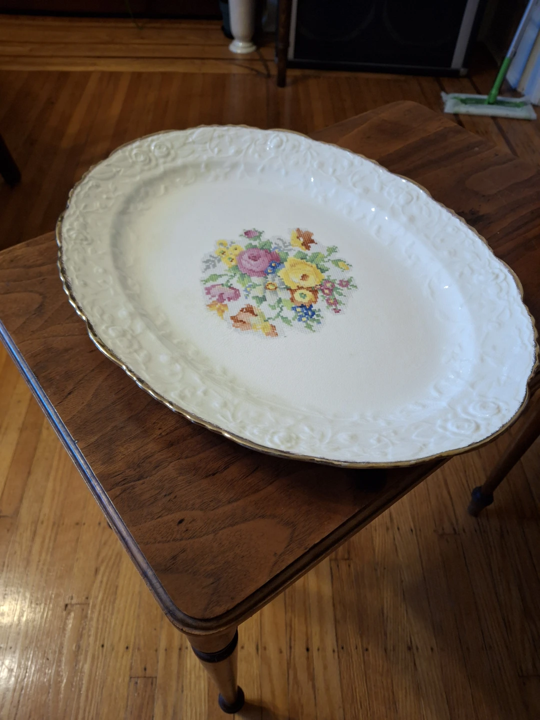 Haddon Porcelain Floral Serving Platter - photo 3