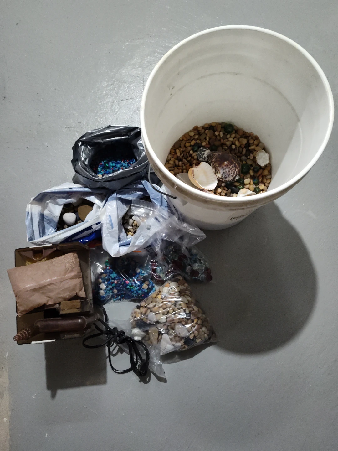 Assorted Aquarium Gravel and Decorative Stones