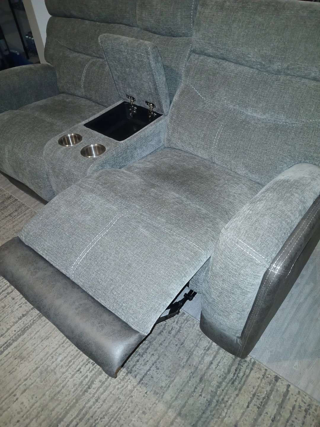 Gray Dual Reclining Loveseat - photo 3