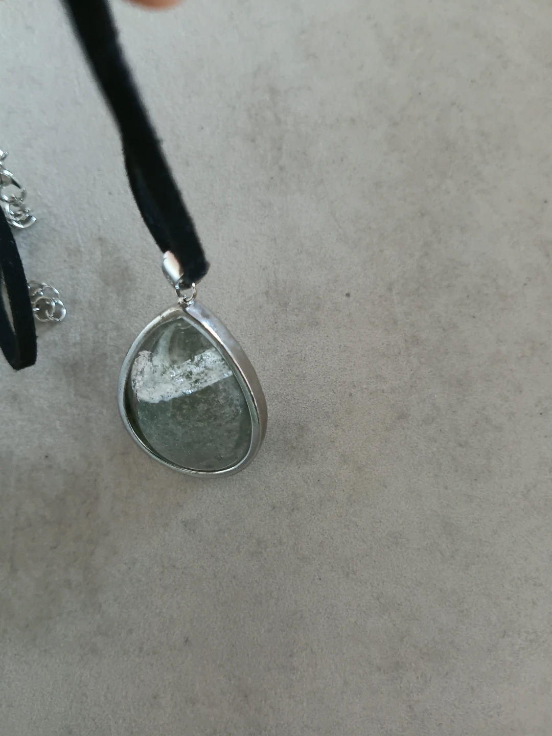 Teardrop Stone Pendant 925 Necklace - photo 2