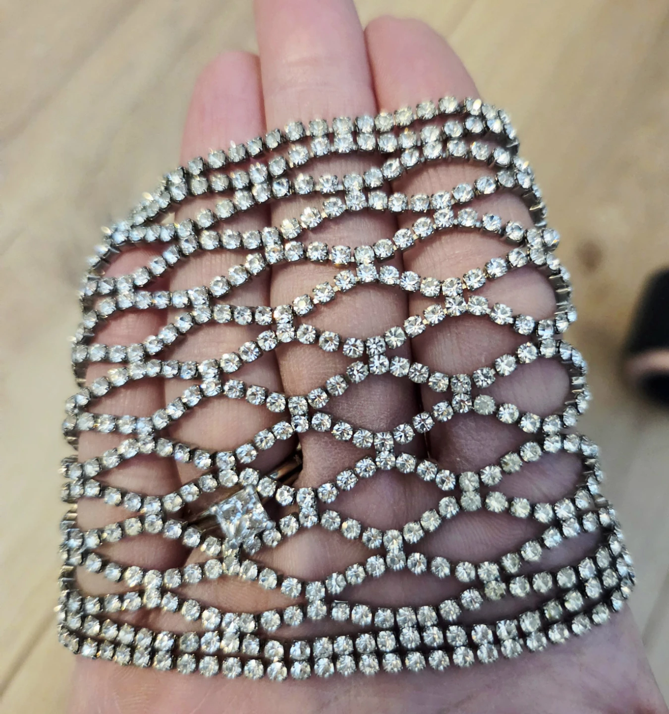 Sparkling Rhinestone Wedding Bridal Bracelet - photo 2