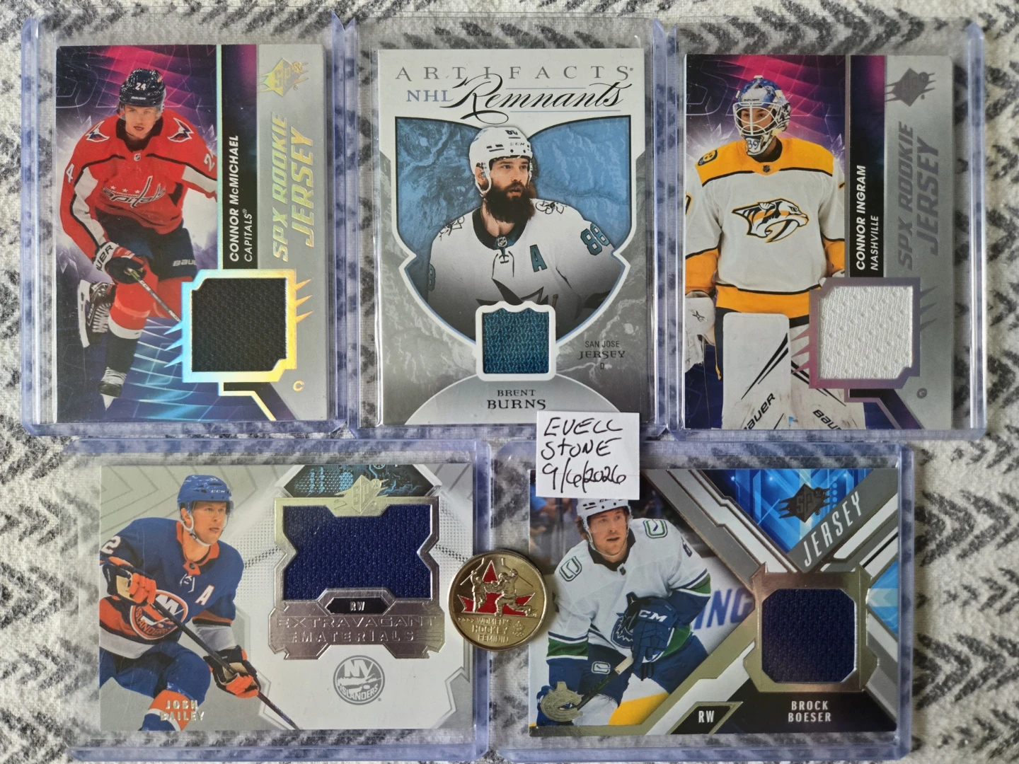 Collection of NHL Rookie Jersey Hockey Cards - photo 5