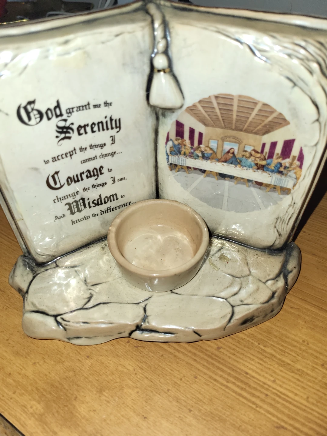Serenity Prayer The Last Supper Ceramic Holder