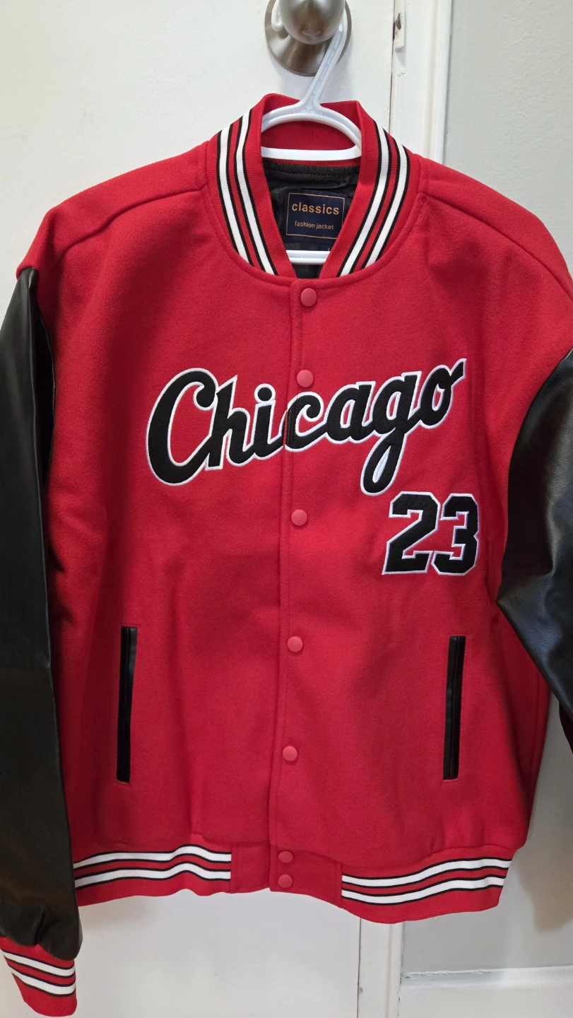 Chicago Bulls Michael Jordan #23 Varsity Letterman Jacket L *new