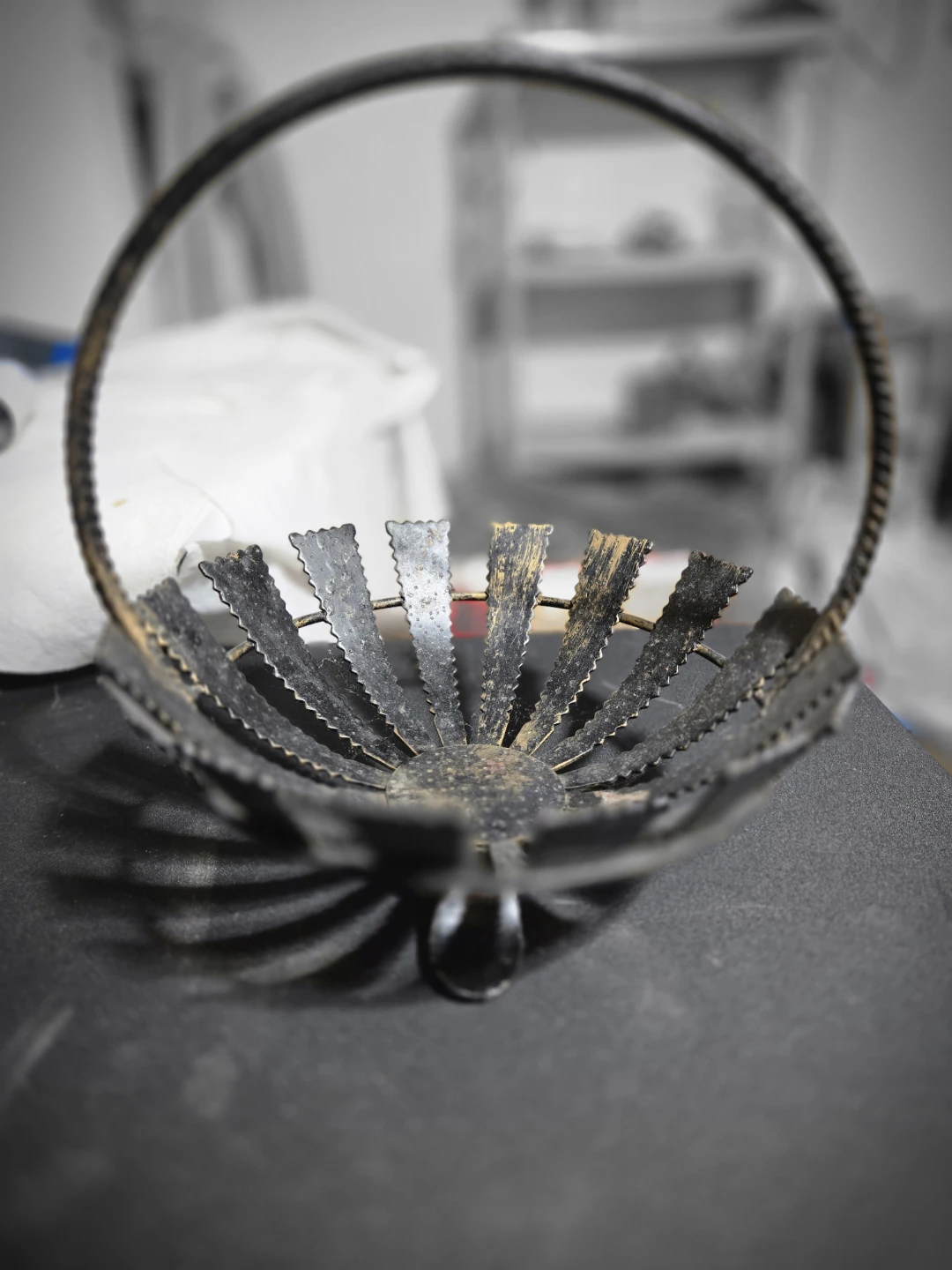 Metal Decorative Basket with Handle
